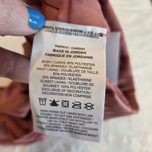 Nike One Dri-FIT Women's Training Leggings Pecan / Rose Clay (FZ7272-634) XS New - Picture 8 of 15